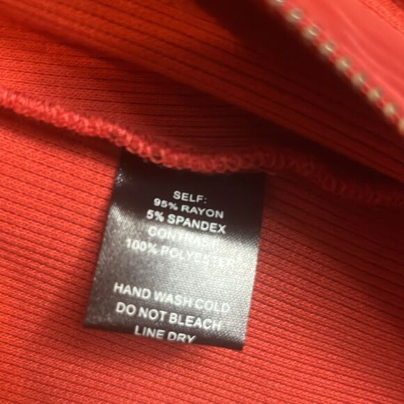 Mad for Love Long Sleeve Double Zipper Pencil Dress in the color Rust size Small - Picture 6 of 13